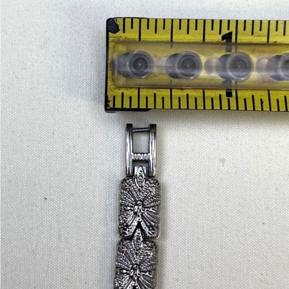 Vintage Ashley Fields Women's Silver Medal Link Watch SKU 5372 - Picture 6 of 7